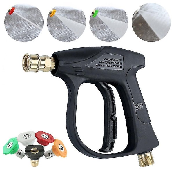 High Pressure Washer Gun With 5 Water Nozzle Tip, 4350psi Power Short Spray Gun Carousel 2