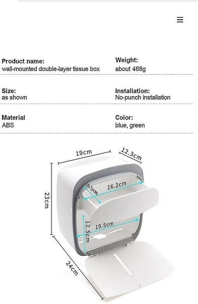 Shelf And Drawer Adhesive Toilet Paper Holder Wall Mount Carousel 2