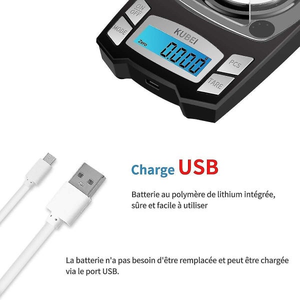 USB Rechargeable Precision Pocket Scale - 100g/0.001g - Jewelry, Gemstones Carousel 2