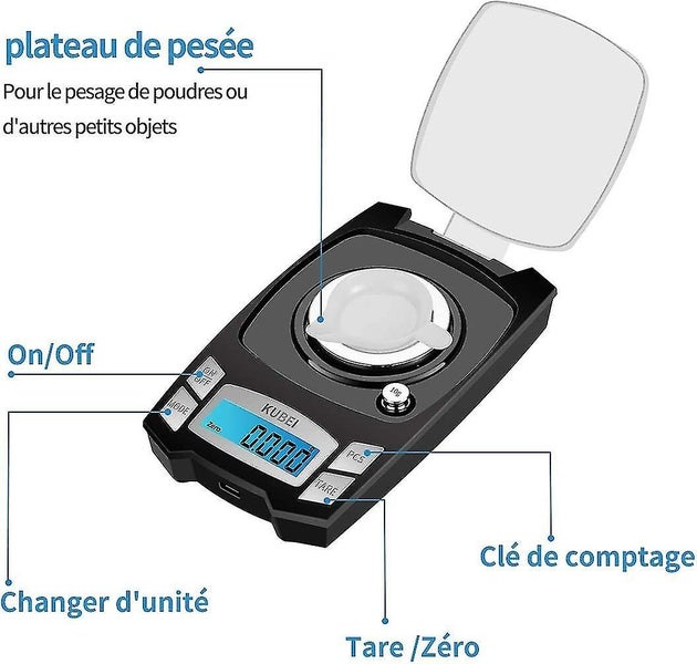USB Rechargeable Precision Pocket Scale - 100g/0.001g - Jewelry, Gemstones Carousel 5