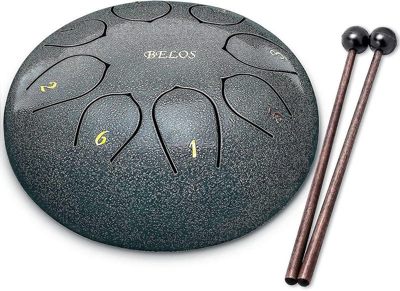 Steel Tongue Drum 6 Inch 8 Notes Lotus Handpan Drum Kit Chakra Tank Drum Percuss Carousel 1