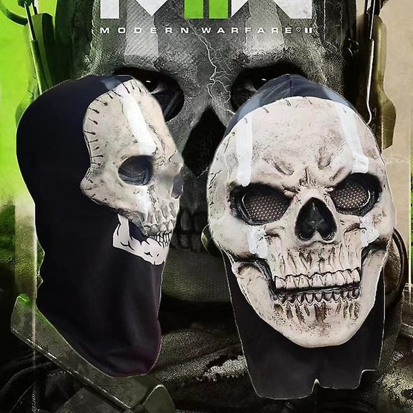 Call of Duty Mask Halloween Latex Prop CO Ghost Skull Headgear Carousel 3