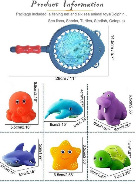 bath Toy , Fishing Floating Animals Squirts Toys Games Playing Set With Fishing Carousel 2