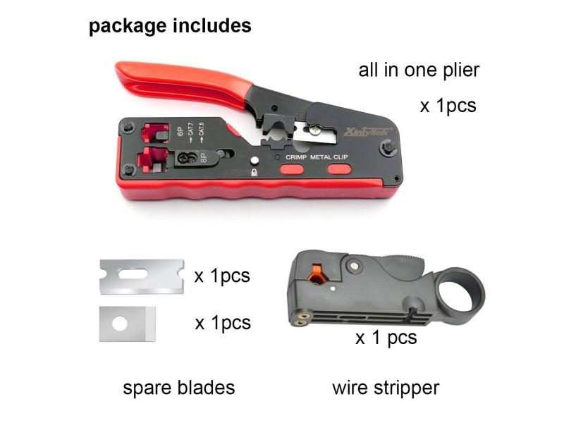 Xintylink All In One Rj45 Pliers Networking Crimper Cat5 Cat6 Cat7 Cat8 Carousel 1