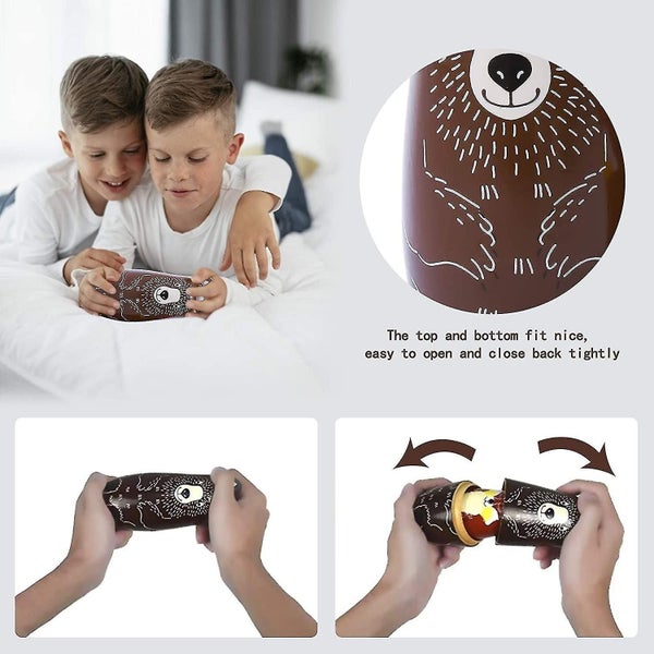 Russian Nesting Dolls Compatible With Kids, 5 Piece Cute Cartoon Animal Pattern Carousel 5