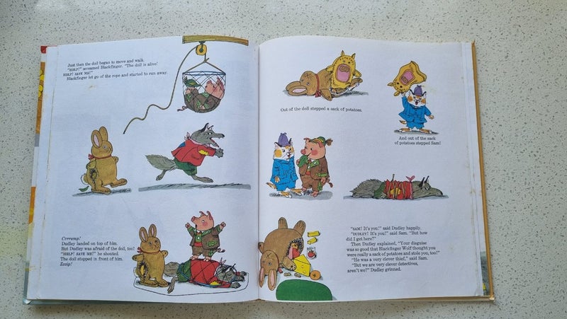 2x Large Hardcover RICHARD SCARRY BOOKS - ANIMAL NURSERY TALES + MYSTERY BOOK Carousel 8