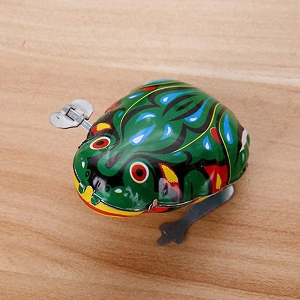 Kids Classic Wind Up Clockwork Toy Jumping Frog Children Boys Educational Carousel 1
