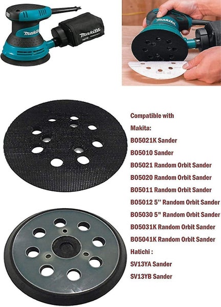 125mm Sanding Pad Compatible With Makita 743081-8 Replace Bo5010 Bo5041k - 8 Hol Carousel 3
