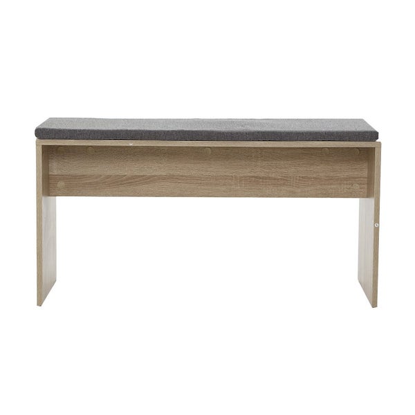 Artiss Dining Bench Upholstery Seat Wooden Chair Oak 90cm Carousel 2