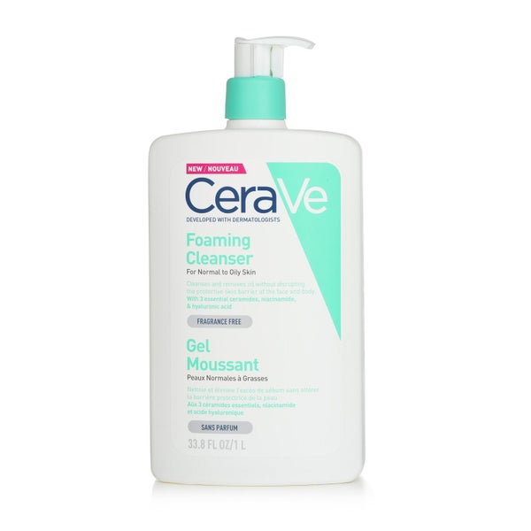 CERAVE - Foaming Cleanser For Normal to Oily Skin (With Pump) 1000ml/33.8oz Carousel 1