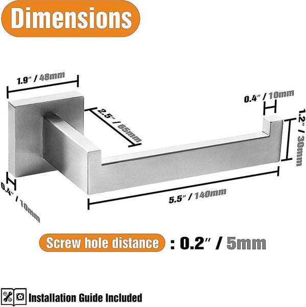 Toilet Roll Holder Wall Mounted Premium 304 Stainless Steel Toilet Paper Holder Carousel 2