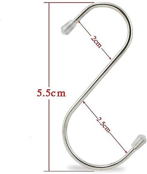 15 Set S Shaped Hanging Hooks Stainless Steel Hangers For Office Kitchen Bathroo Carousel 2