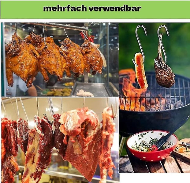 Stainless Steel 15cm S-shaped Hooks Meat Hooks For Bathroom, Bedroom, Office, Gi Carousel 4