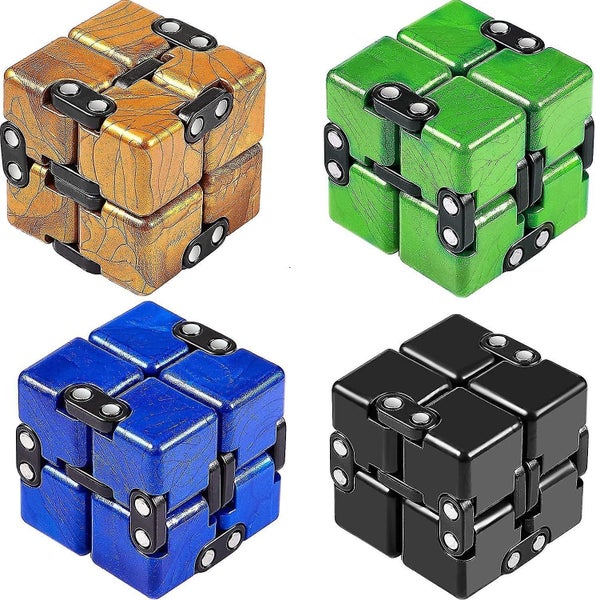 4 Pieces Infinity Cube Fidget Toys Prime Mini Infinity Cube Desk Toy Abs Cube To Carousel 1