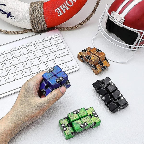 4 Pieces Infinity Cube Fidget Toys Prime Mini Infinity Cube Desk Toy Abs Cube To Carousel 4