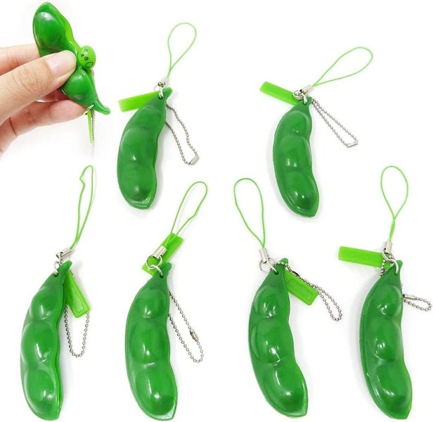 6pcs Peas Pod Decompression Toy Squeeze Beans Peapod Fidget Toy Extrusion Edamam Carousel 1