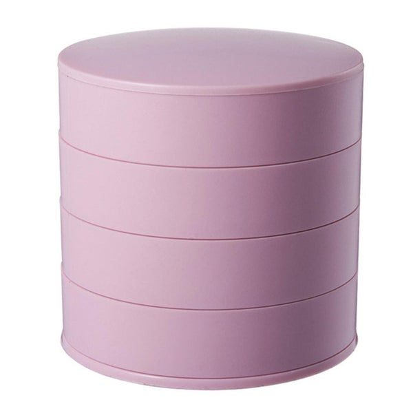 Multi-layer Rotating Jewelry Box With Lid Dustproof Necklace Storage Box Carousel 1