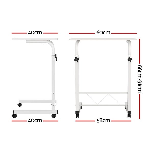 Artiss Laptop Desk Table Adjustable 60CM White Carousel 1