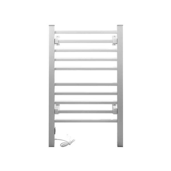 Devanti Electric Heated Towel Rail Rack 10 Bars Freestanding Clothes Dry Warmer Carousel 2