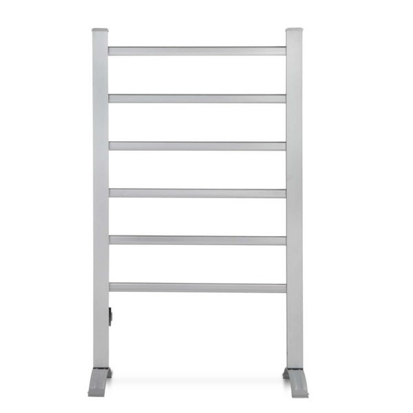 Devanti Electric Heated Towel Rail Rack 6 Bars with Timer Clothes Dry Warmer Carousel 2