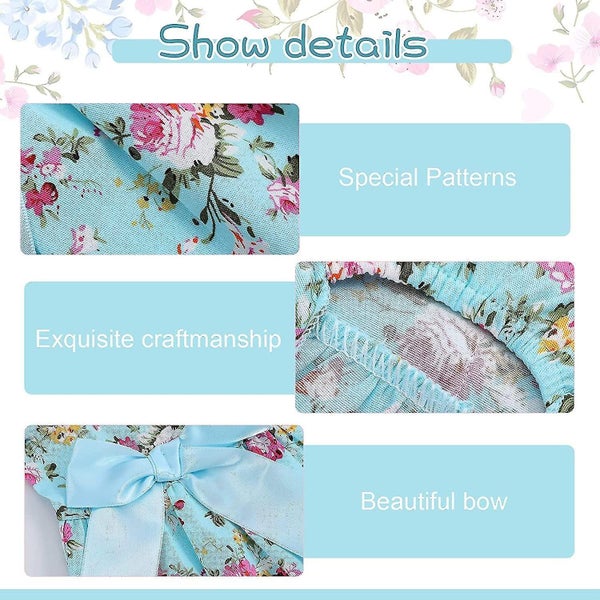 Dog Bowknot Floral Dress Pet Princess Dress Dog Sundress Dog Princess Dress Pupp Carousel 2