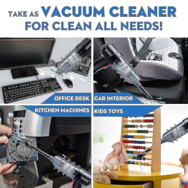 3 In 1 Vacuum Cleaner, Compressed Air Dust Collector Blower, Portable Handheld Carousel 4