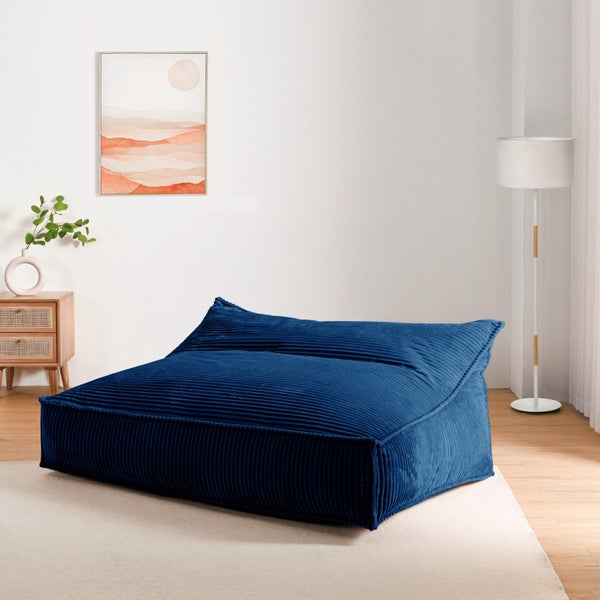 Cadence & Co. Wilde Ribbed Luxe Fleece Double Sofa Bean Bag Lounge Cover Teal Carousel 12