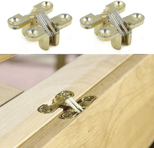 Hidden Door Hinges Cross Hinge 6 Pieces 180 Folding Invisible Zinc Alloy Hinges Carousel 1