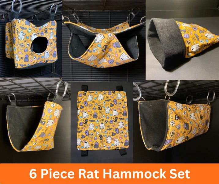 6 Flannelette/Cotton Rat Hammock Set - Choose your pattern! Carousel 1