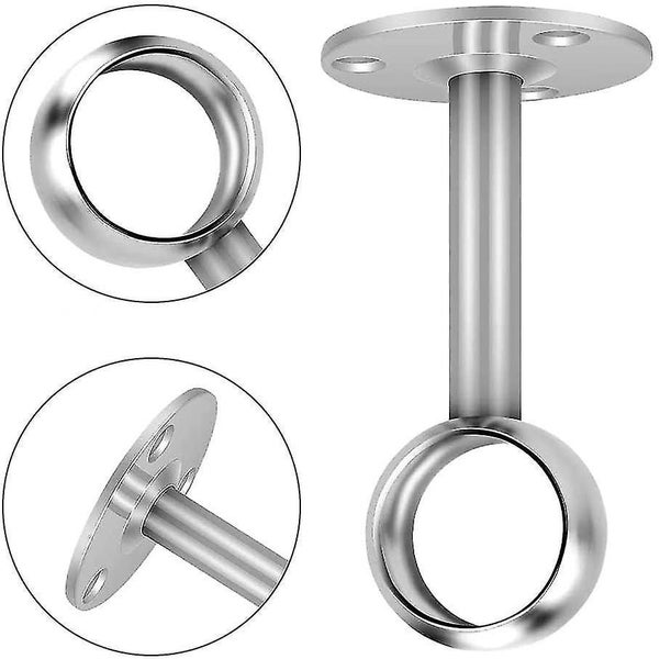 Ceiling Bracket For Curtain Rod, 4 Pieces Stainless Steel Hanging Rod Bracket, Carousel 3