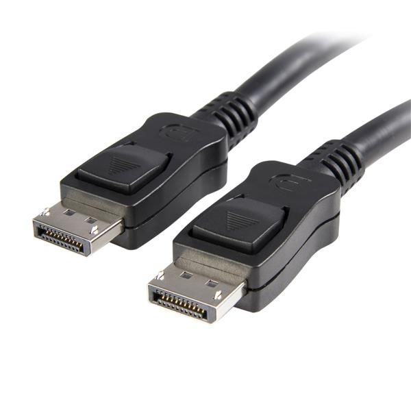 0.5m Short DisplayPort 1.2 Cable with Latches M/M – DisplayPort 4k Carousel 1