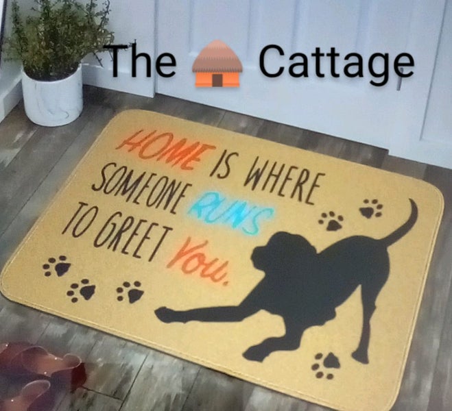 THE CATTAGE/DOGGO- Lovable Fun Dog In/Outdoor Mat Bring Cuteness To Any Area Carousel 1
