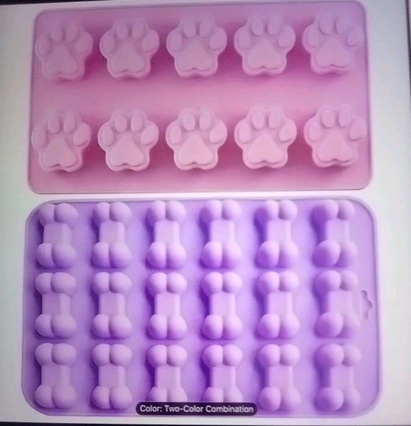 THE CATTAGE/DOGGO- Cute Fun Paw & Bone Silicone Moulds Ice, Choc, Biscuits.. Carousel 1