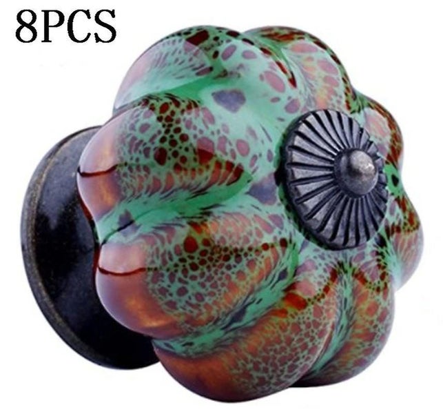 Knob For Cabinet Ceramic Furniture Knob Drawer8 Piecesgreen Carousel 2
