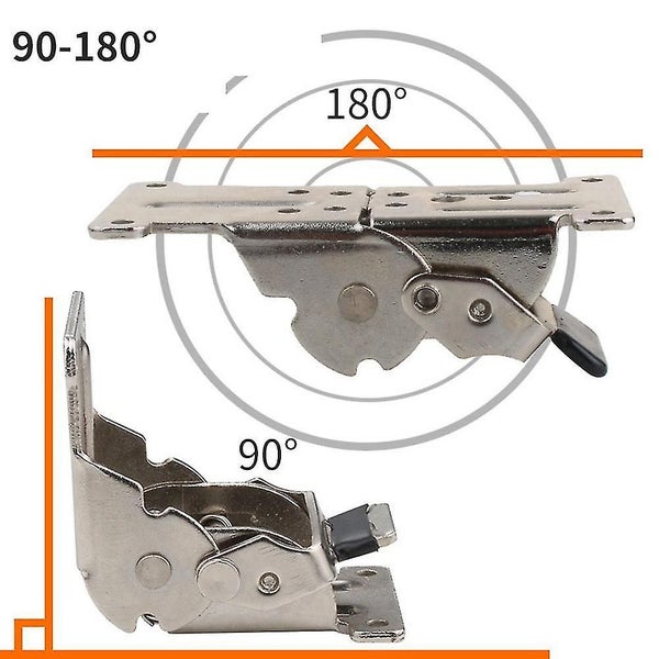 2pcs 0-90-180 Degree -locking Folding Hinge Table Legs Silver Carousel 1