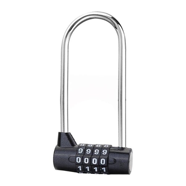 4 Digit Combination Padlock Long Shackle Resettable Padlock Combination Lock Carousel 1