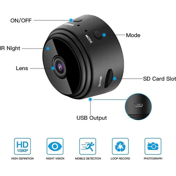 Mini Spy Camera, Wifi Wireless Tiny Secret Camera Hd Audio And Video Carousel 1