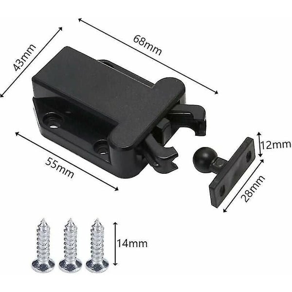 Touch Release Latches For Cupboard 4 Pieces Closet Door Closer Latches For Cupbo Carousel 2