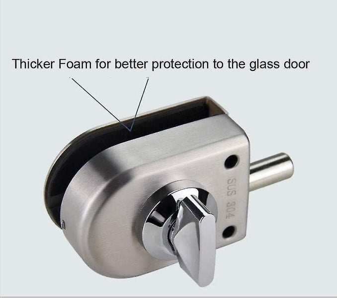 2 Pack 304 Stainless Steel Glass Door Latch,frameless Glass Doors - Half Round Carousel 4