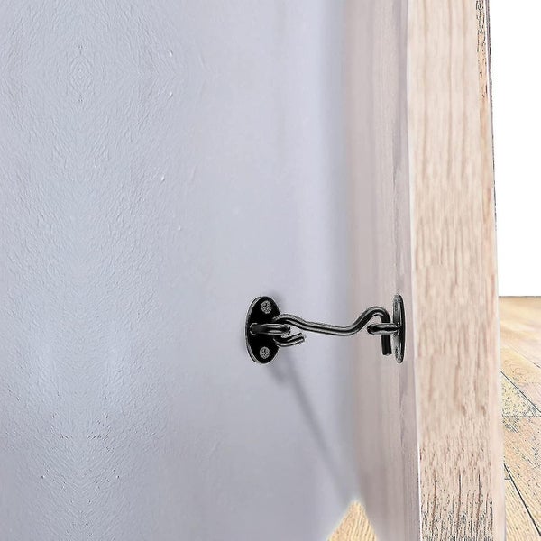 2 Pieces Cabin Hook Door Latch Hook Black Stainless Steel Hooks With Oil Door La Carousel 4