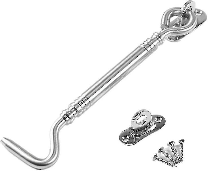 Cabin Hook, Gate Latch 8inch Stainless Steel Eye Shed Door Latch For Shed Door Carousel 1