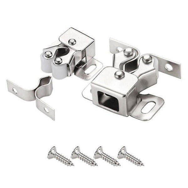 Home Double Roller Wheels For Catch Latch Cupboard Cabinet Door Furniture. (silv Carousel 1
