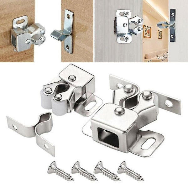Home Double Roller Wheels For Catch Latch Cupboard Cabinet Door Furniture. (silv Carousel 5