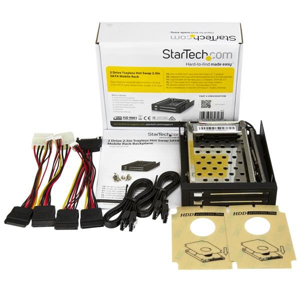 2 Drive 2.5in Trayless Hot Swap SATA Mobile Rack Backplane Carousel 2