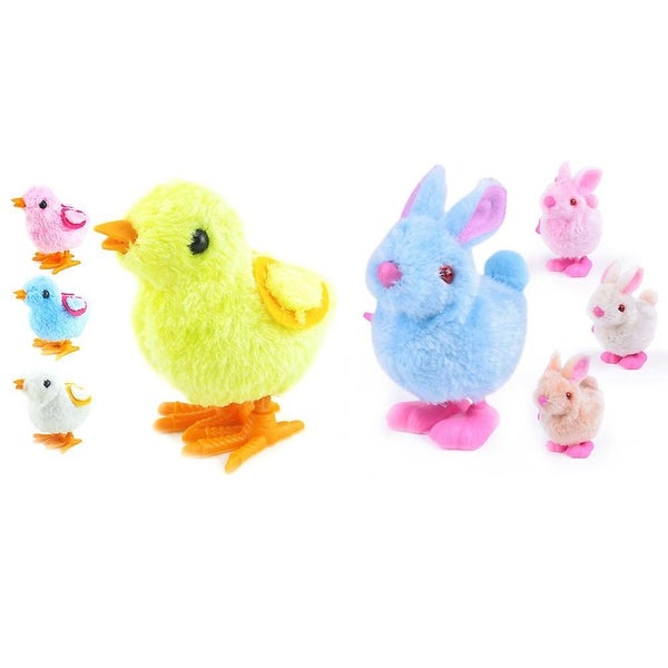 4pcs Rabbit Chicken Jumping Toy Wind-up Toys Funny Children Playing Prop 4pcs Carousel 1