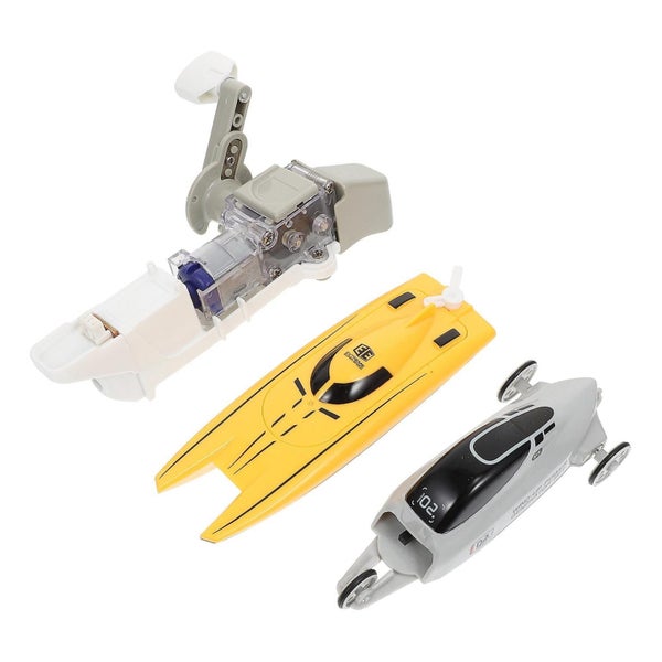 1 Set 2-in-1 Wind-up Power Generator Toys Boat Racecar Model Toys assorted Col Carousel 1