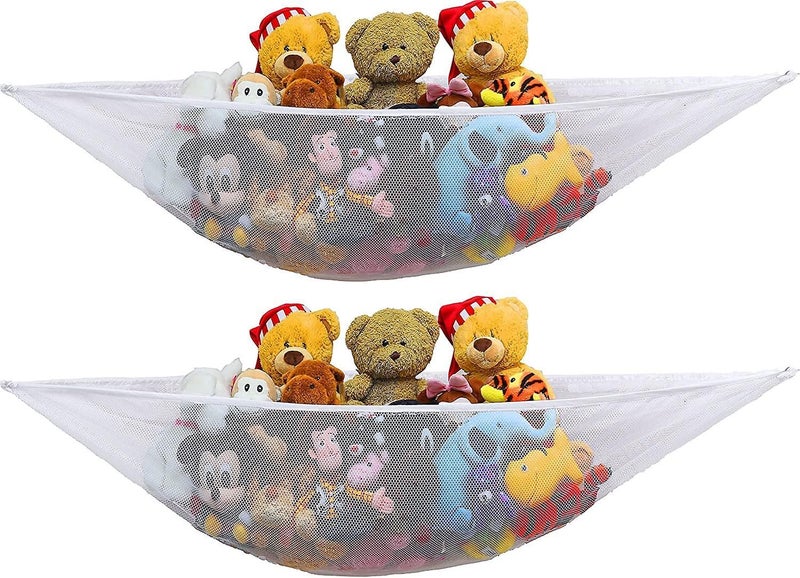 2 Pcs Plush Animal Giant Toy Storage Hammock Carousel 1