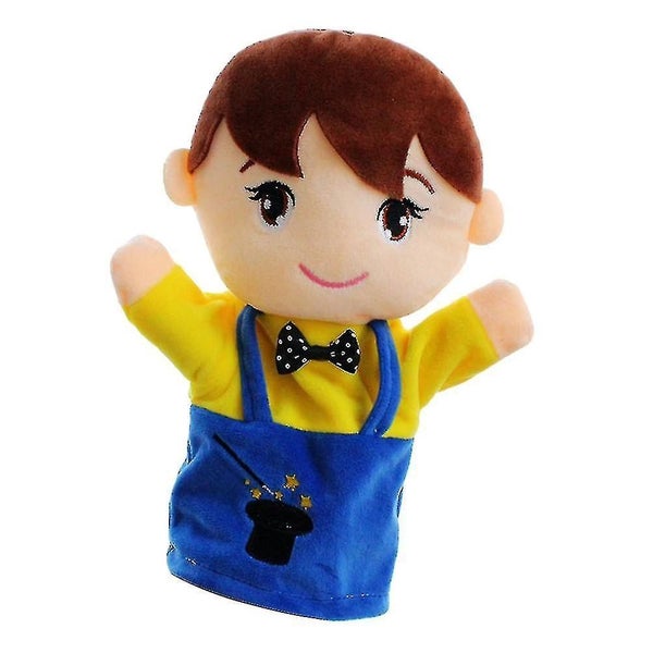 1 Pc Cartoon Hand Puppet Family Hand Doll Toy Plush Storytelling Toy Carousel 1