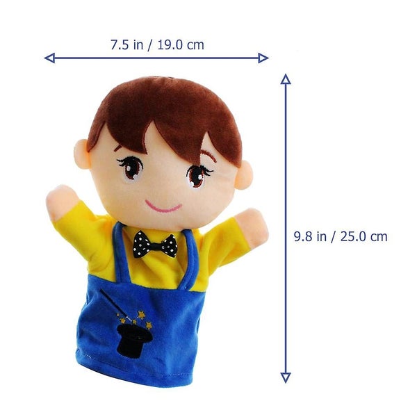 1 Pc Cartoon Hand Puppet Family Hand Doll Toy Plush Storytelling Toy Carousel 2