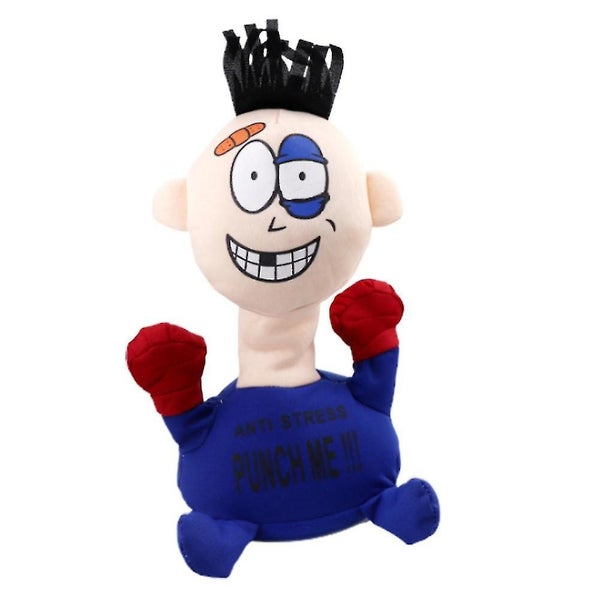 Electric Vent Plush Toy Punch Me Stuffed Doll Emotional Vent Stress Relief Carousel 1